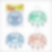 Вешалка с 8 прищепками (цветок) d=16 см 3цв