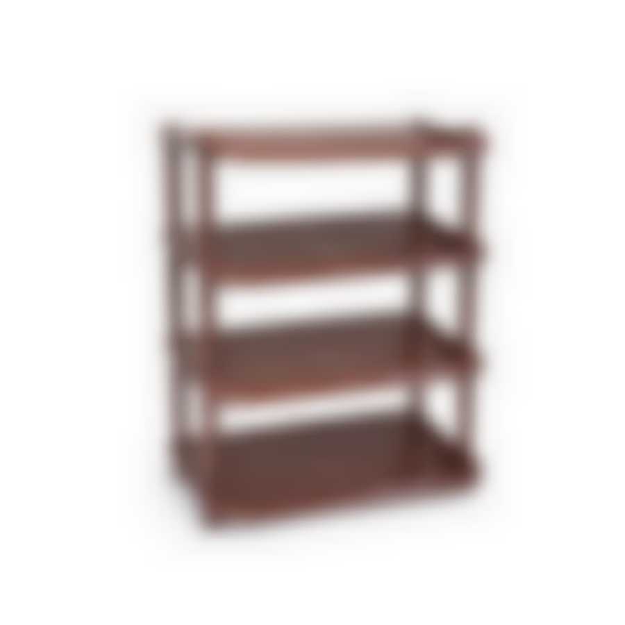 Этажерка для обуви Комфорт 4 полки, коричневая