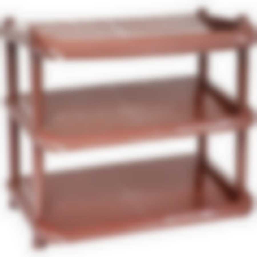 Этажерка для обуви Комфорт 3 полки, коричневая