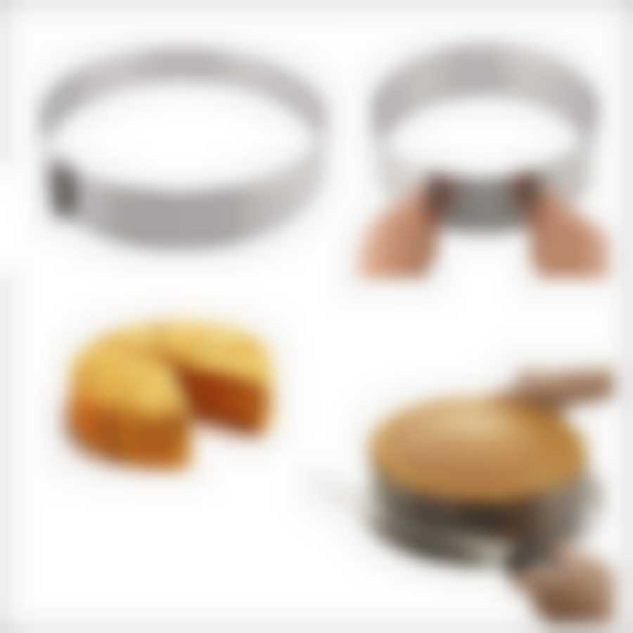 Кулинарная форма для слоеных блюд, круглая, регулируемая, 15-20 см