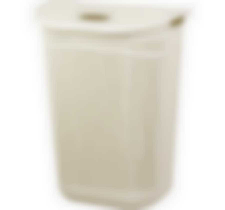 Корзина для белья ВЯЗАНИЕ 55 л (белый ротанг)