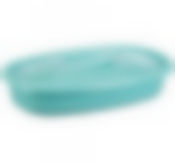 Миска прямоугольная с крышкой 1,5 л (аквамарин)