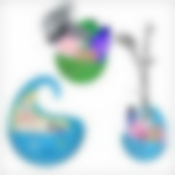 Подставка для умыв принадлежностей 2 цв