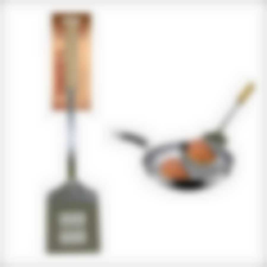 Лопатка "Ретро" (хром с дерев ручкой)