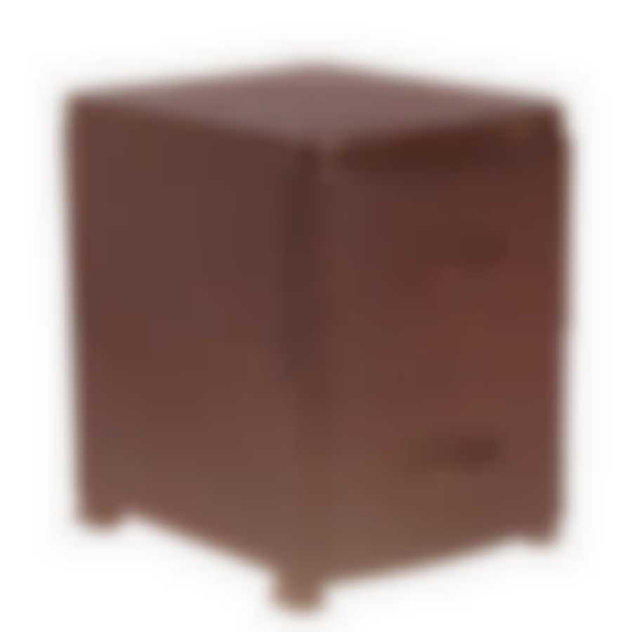 Комод-тумба узкий Ротанг 2 секции (коричневый ротанг)