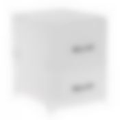 Комод-тумба узкий Ротанг 2 секции (белый ротанг)