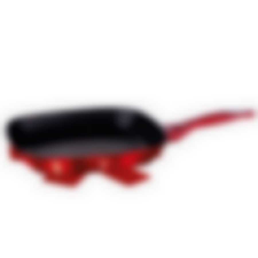 ВН-1271 Burgundy Metallic Line Гриль сковорода 28см