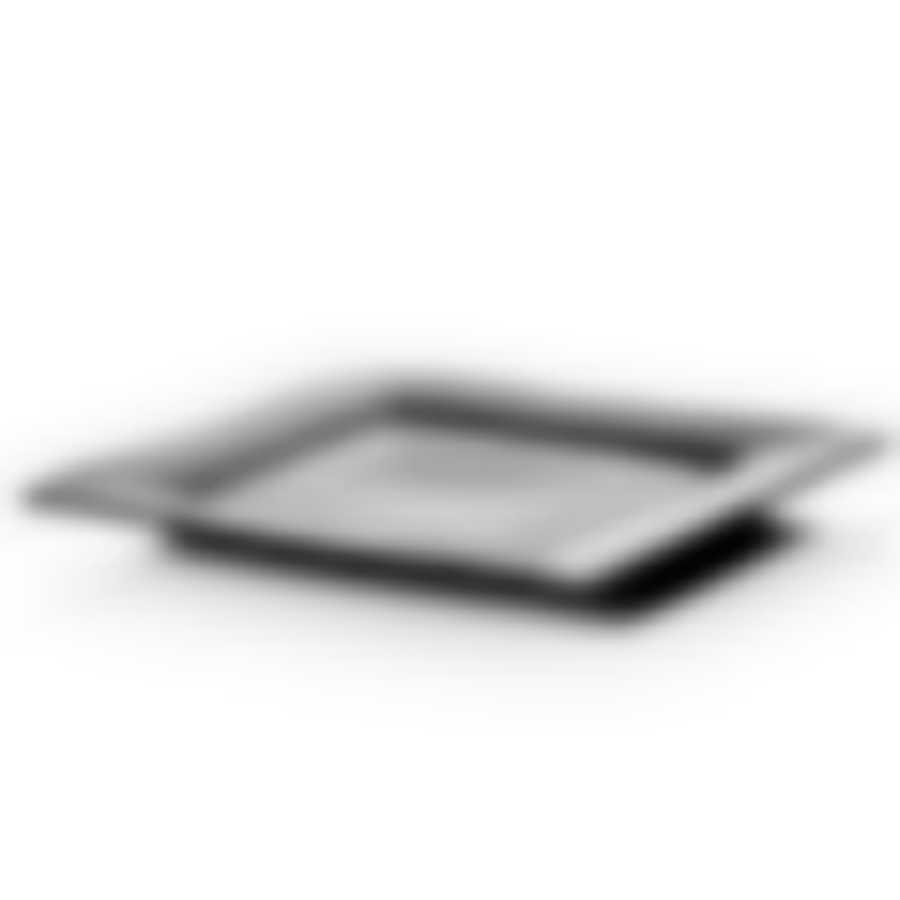 Тарелка квадратная «Кунстверк»; фарфор; H=2,L=25.5,B=25.5см; черный