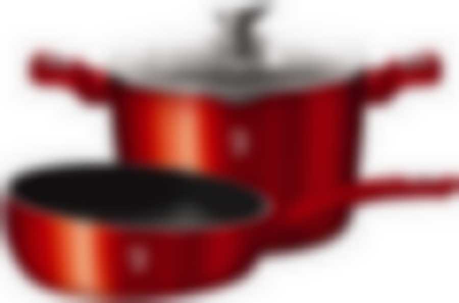 Набор посуды Burgundy Metallic Line 3 пр.