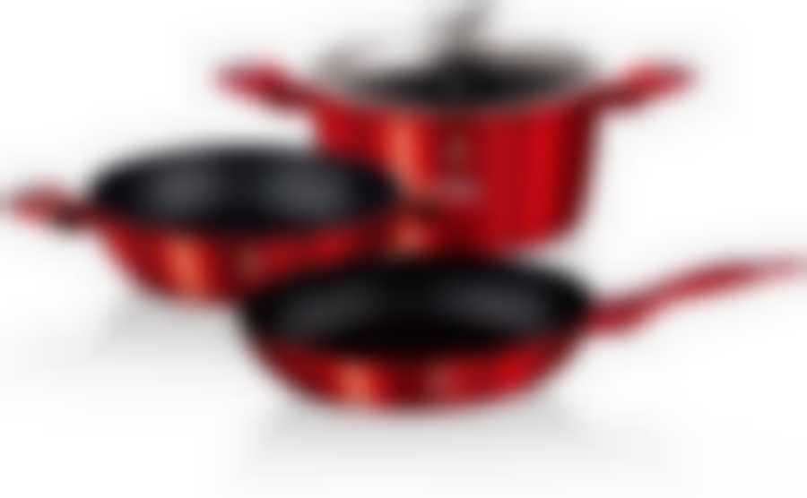 Набор посуды Burgundy Metallic Line 4 пр.