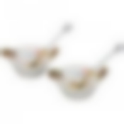 Набор икорниц с ложками на 2 персоны 4 пр. 9,3*7*3,8 см.