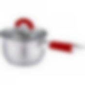 Ковш AGNESS со стекл.крышкой нерж.сталь силикон. ручки 1,9 л. 16*9,5 см