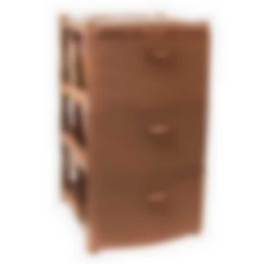 Комод узкий Ротанг 3 секции (бежевый ротанг)