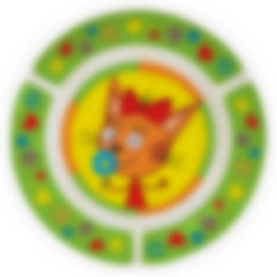 Тарелка мелкая 200 мм (ф-р - Дулево) "Три кота" цв. зеленый