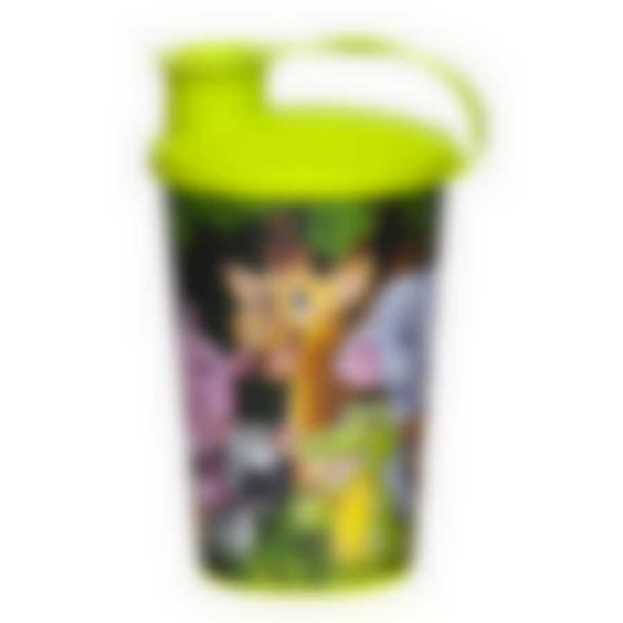 Стакан 340 мл с рисунком и крышкой