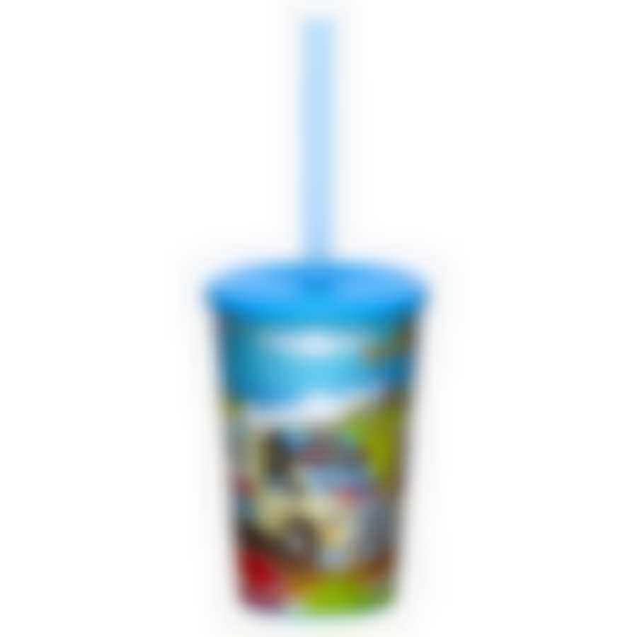 Стакан 340 мл с рисунком и крышкой