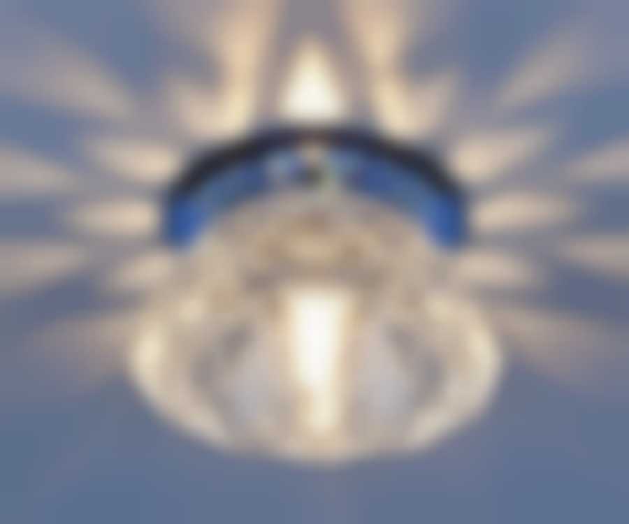 Точечный светильник 6237 зеркальный / синий (BL)