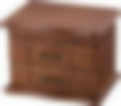 Шкатулка для украшений коричневая с зеркалом 20*15,5*15,5 см