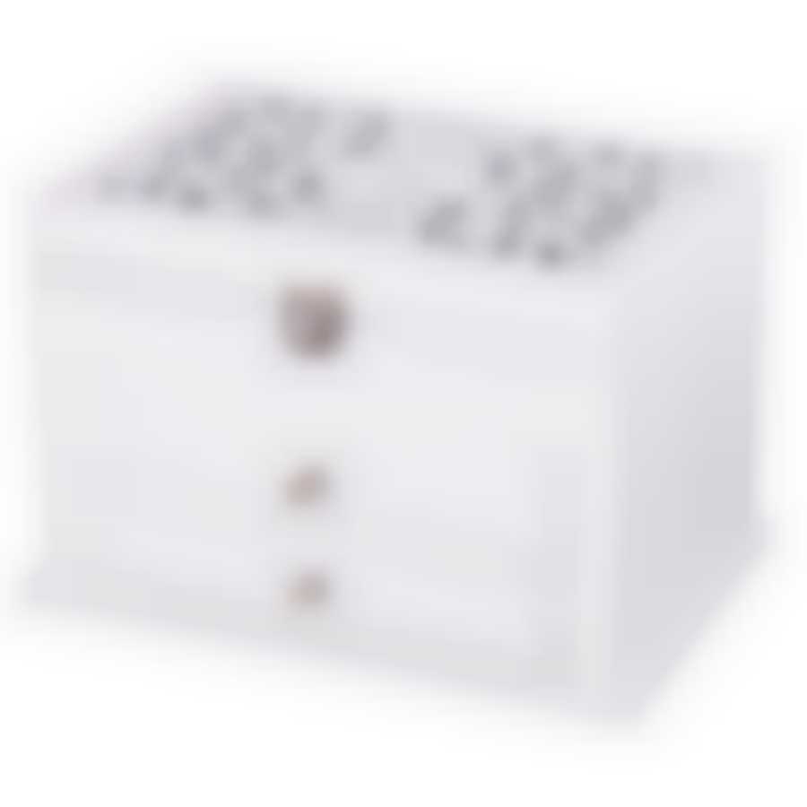 Шкатулка для украшений белая резная 24*16*15,5 см