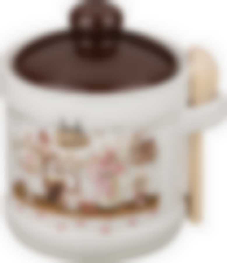 Сахарница Coffee 13*11*12 см. 300 мл. с ложкой