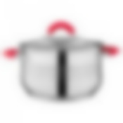 Кастрюля agness со стекл. крышкой,силикон. ручки, 5,1л, 22*13,5 см, нерж.сталь, индукция