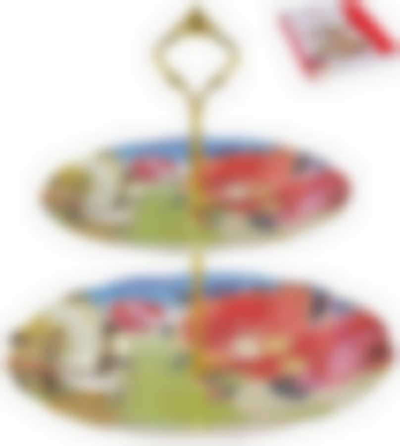 Фруктовница 2-х ярусная, блюдо 180мм, 230мм, ФЛОРА, подарочная упаковка