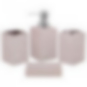 Набор для ванной комнаты 4 пр.:дозатор для мыла, мыльница, стакан для зубных щеток , стакан (кор=12к