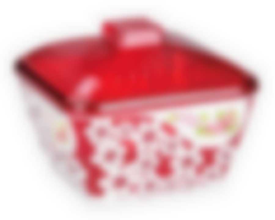 Салатник Дольче Вита 1,5 л с крышкой (крас-бел)