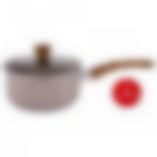 Ковшик agness с антипригарным покрытием и стекл. крышкой 1000 мл