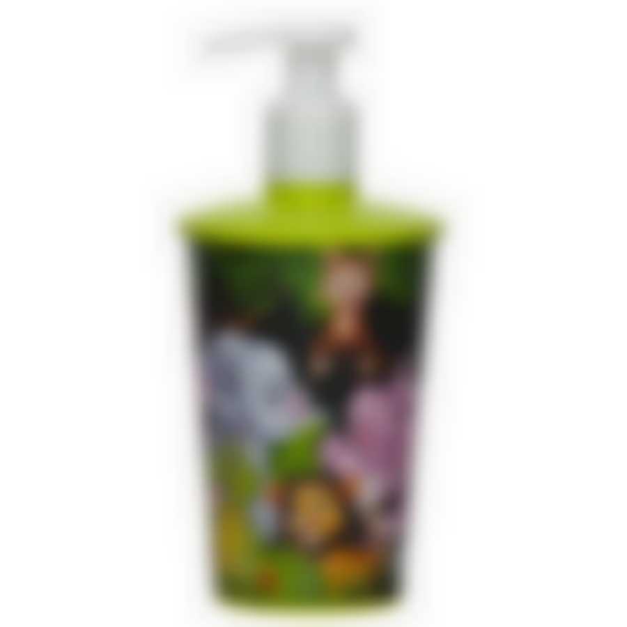 Емкость для жидкого мыла с дозатором и рисунком 340 мл