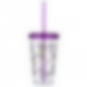 Стакан 660 мл с трубочкой и рисунком