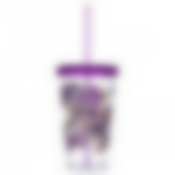 Стакан 660 мл с трубочкой и рисунком