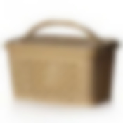 Контейнер "Плетенка люкс"15л прямоугольный с крышкой (бежевый)