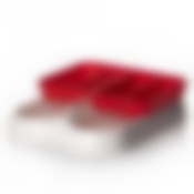 Лоток для столовых приборов раздвижной (бело-красн.)