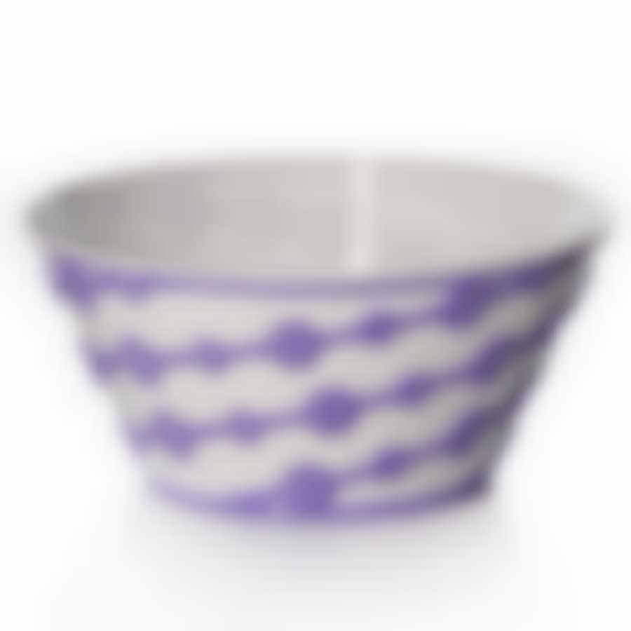 Салатник Милана 1,5 л, диаметр 195 мм (бело - фиолетовый)