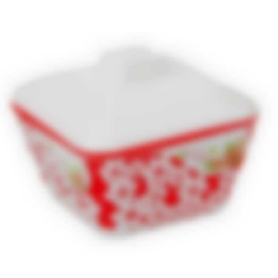 Салатник "Дольче Вита" 0,5 л с крыш. (крас-бел)