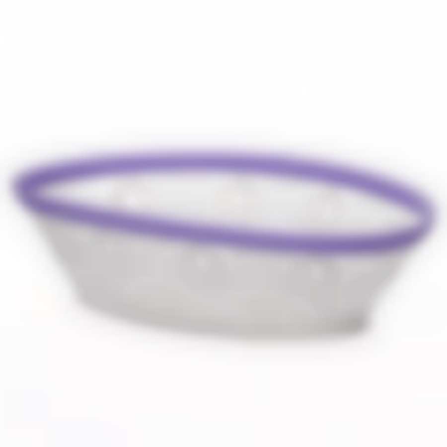 Сухарница Кружево (бело-фиолетовый)