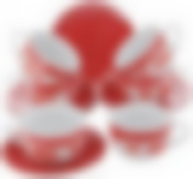 Чайный набор на 6 персон Loraine Красный горошек, 220 мл