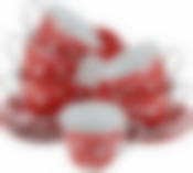 Чайный набор на 6 персон Loraine Горох на красном, 220 мл