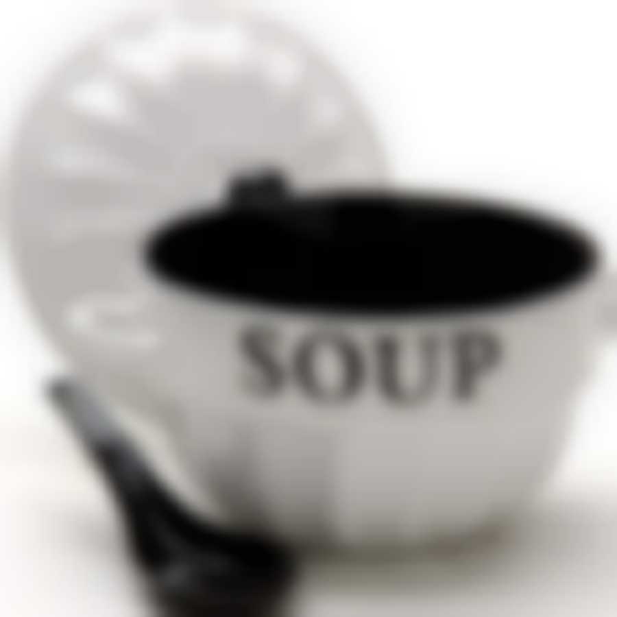 Супница с крышкой и ложкой Loraine Soup, 775 мл