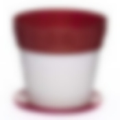 Горшок цветочный с поддоном Лаура 2 л (бело-медный)