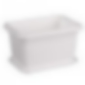 Кашпо прямоугольное с поддоном Эконом 1 л (бел.)