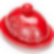 Маслёнка с крышкой 2 пр Красный Узор LR(х24) 25830