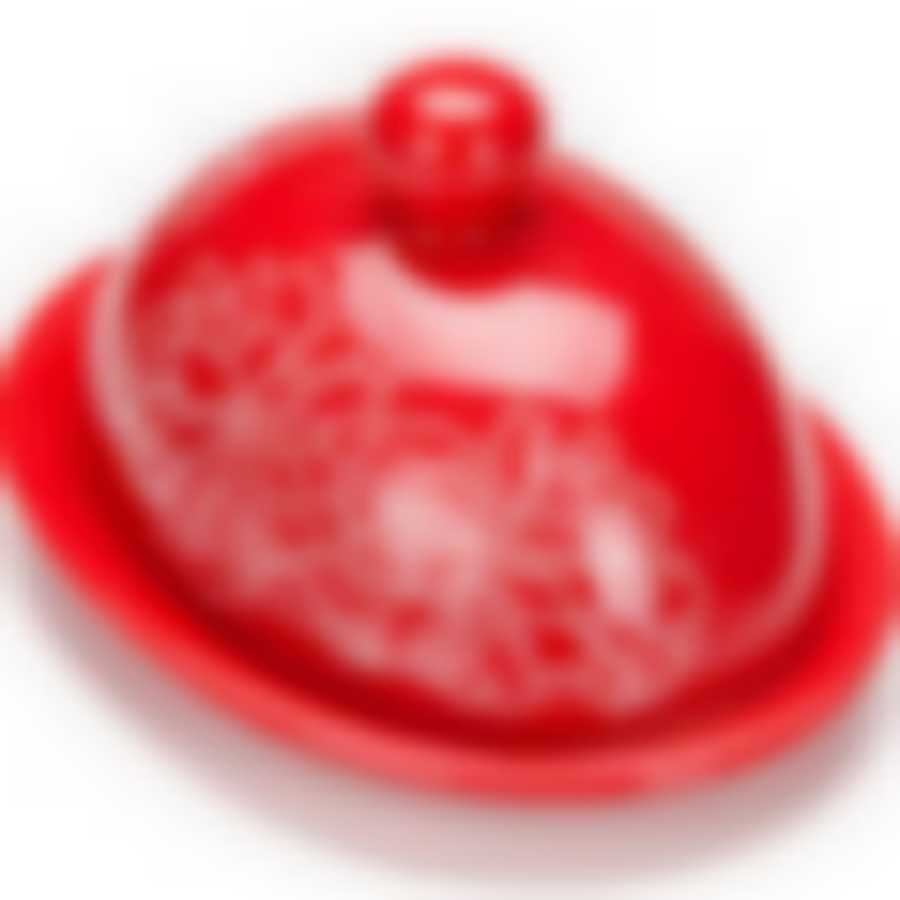 Маслёнка с крышкой 2 пр Красный Узор LR(х24) 25830