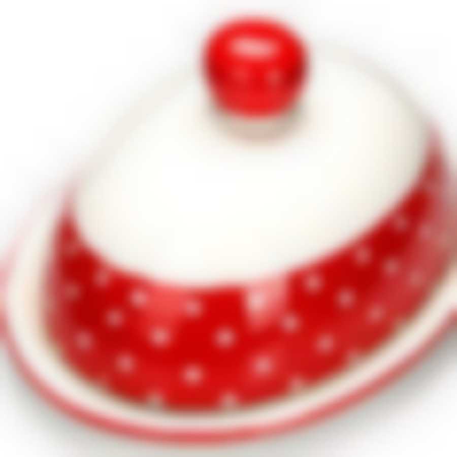 Маслёнка с крышкой 2 пр Красный Узор LR(х24) 25849