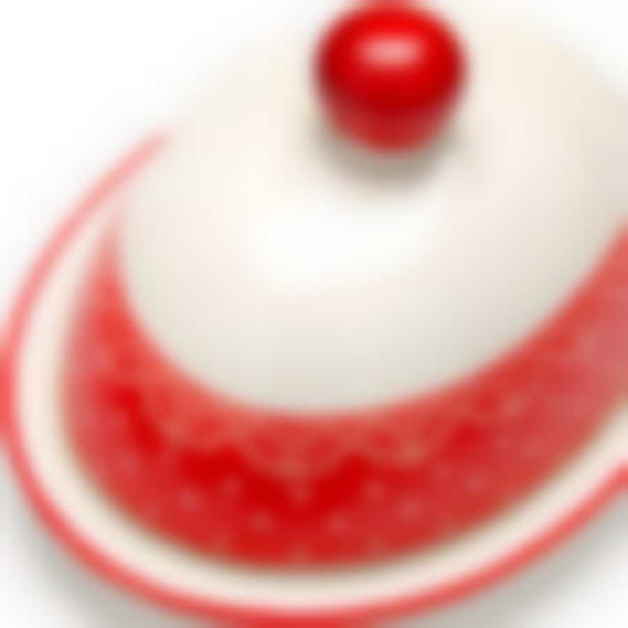 Маслёнка с крышкой 2 пр Красный Узор LR(х24) 25811