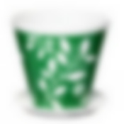 Кашпо с поддоном Прованс 1,5 л (бело-зеленый)