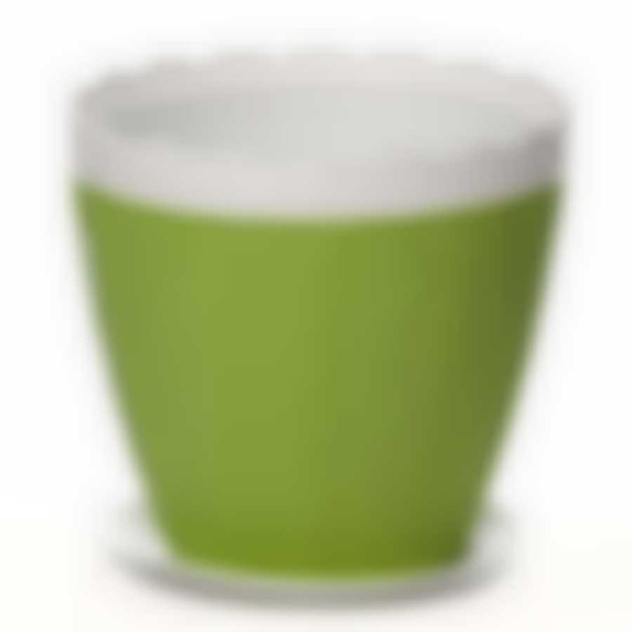 Кашпо Меланж с поддоном 1,5 л (зеленый)