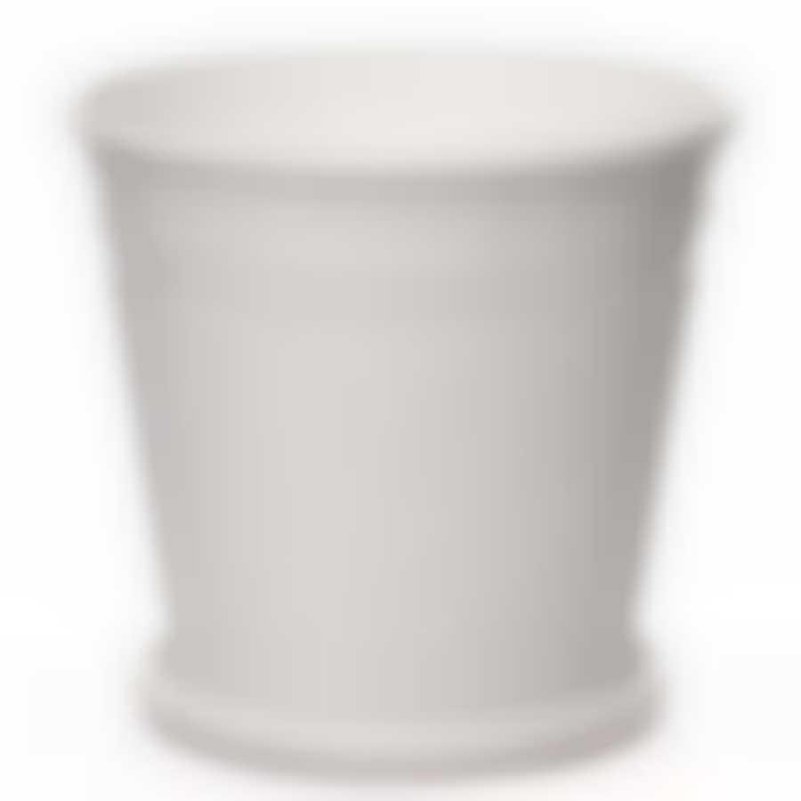 Горшок цветочный с поддоном Клен 5,5 л (белый)