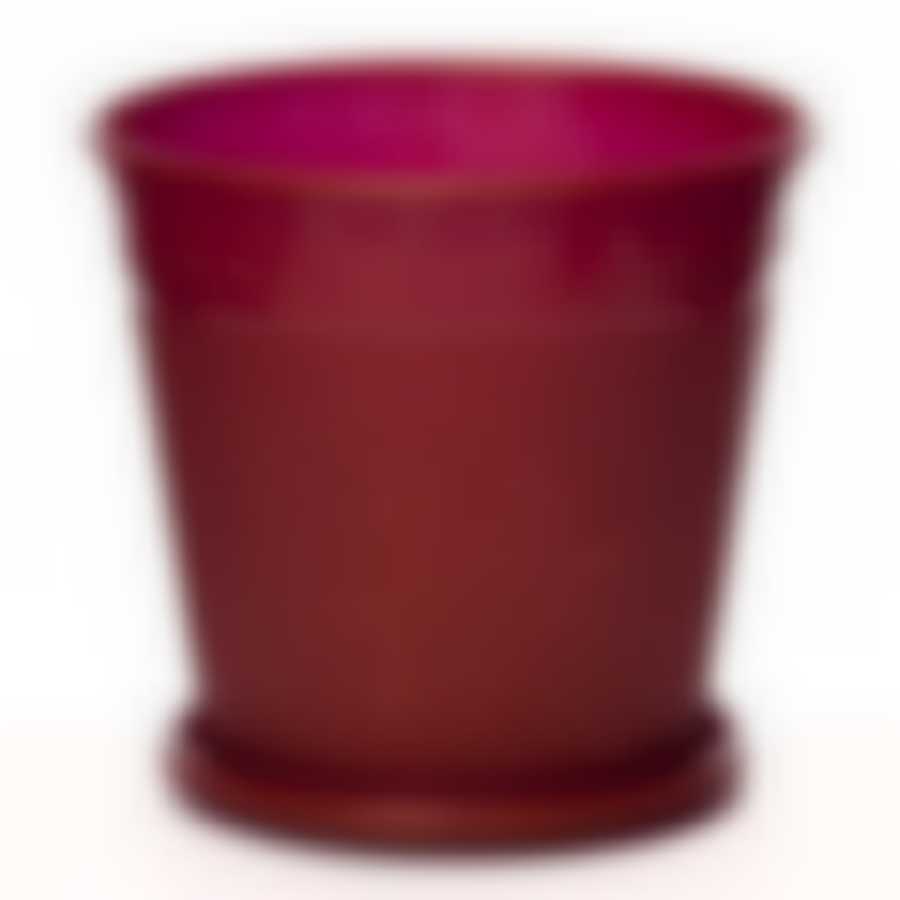 Горшок цветочный с поддоном Клен 5,5 л (медный)